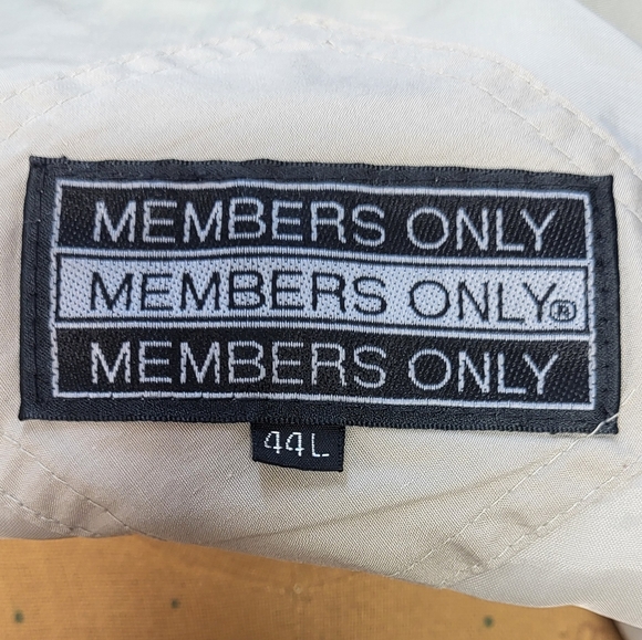 Vintage 90s Men's Mebers Only Jacket Light Khaki 44L - Picture 11 of 14